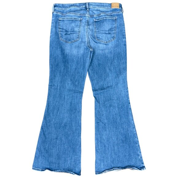 AMERICAN EAGLE Women's Ne(x)t Level Stretch Low-Rise Flare Jeans | Size 14 R - Picture 6 of 13